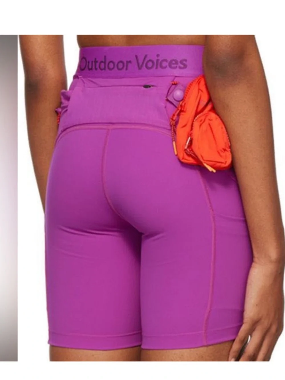 NEW Outdoor Voices Snack Pack Grape High-Rise Active Shorts Size L - Picture 2 of 8